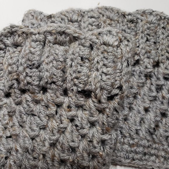 2/$20 cozy soft handmade knit crochet grey womens boot cuffs - Picture 3 of 6